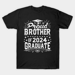 Proud Brother of 2024 Graduate Celebration Stars T-Shirt